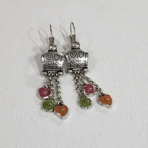 BRIGHTON‎ flower garden Havana PINK charm Dangle Chandelier earrings